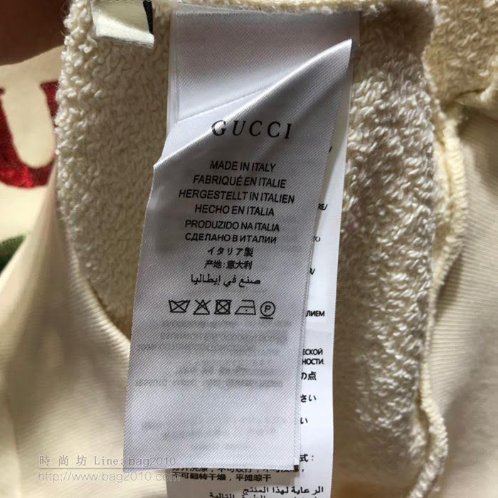 Gucci男裝 19-20FW新款 古奇重工刺繡釘珠片圓領衛衣 最高品質 男女同款  男士秋季新款單品  tzy2298